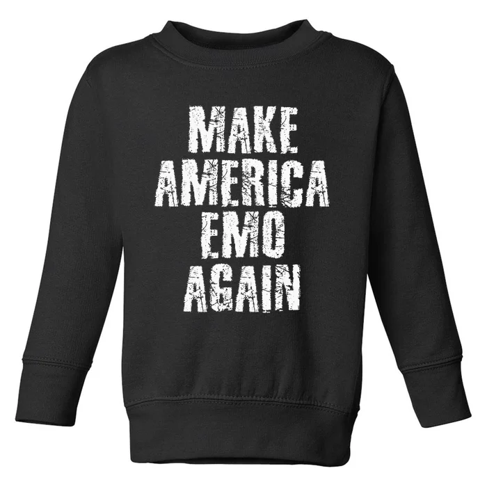 Make America Emo Again Funny Goth Us Toddler Sweatshirt