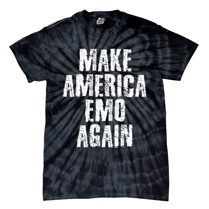 Make America Emo Again Funny Goth Us Tie-Dye T-Shirt