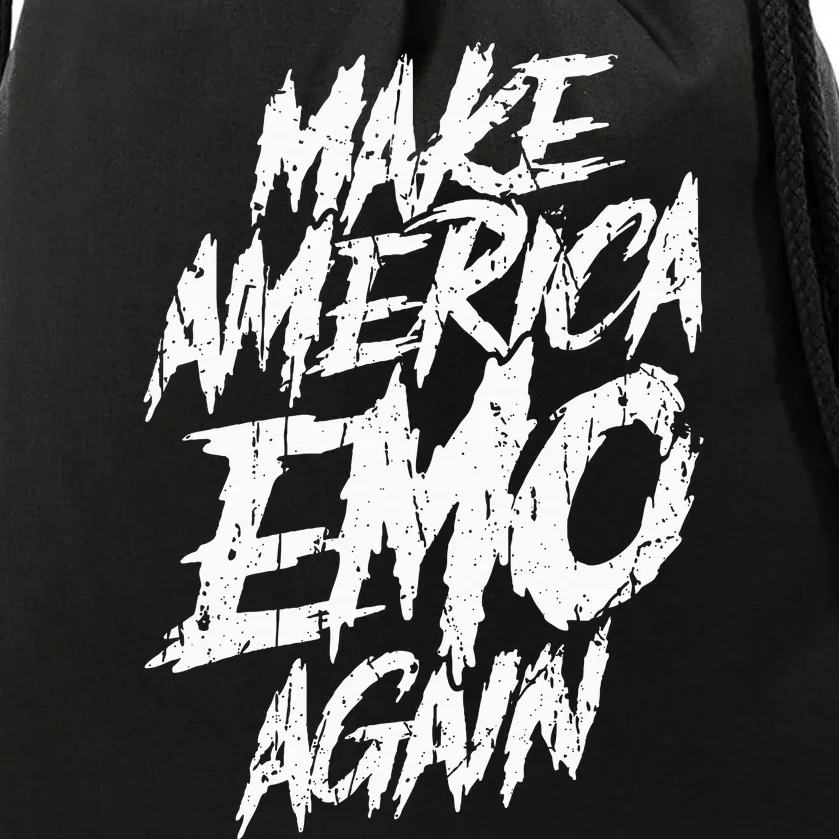 Make America Emo Again Emo Culture Drawstring Bag