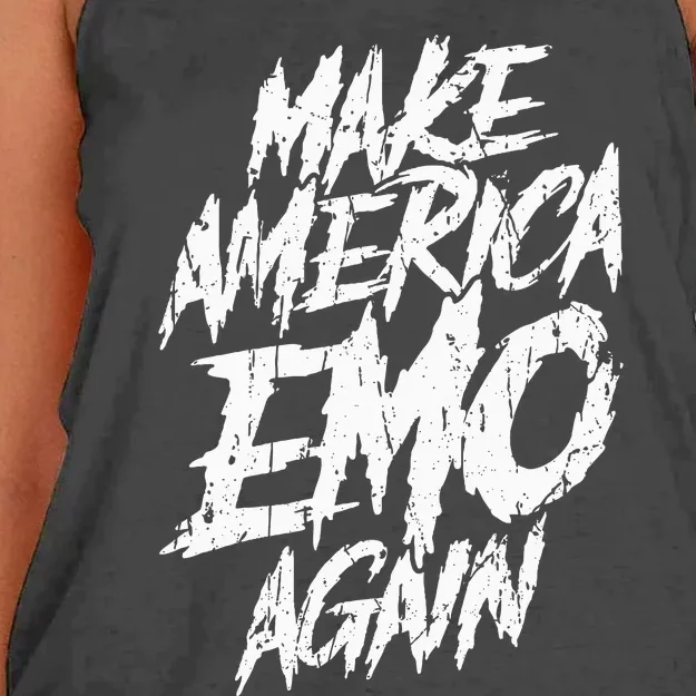 Make America Emo Again Emo Culture Women's Knotted Racerback Tank