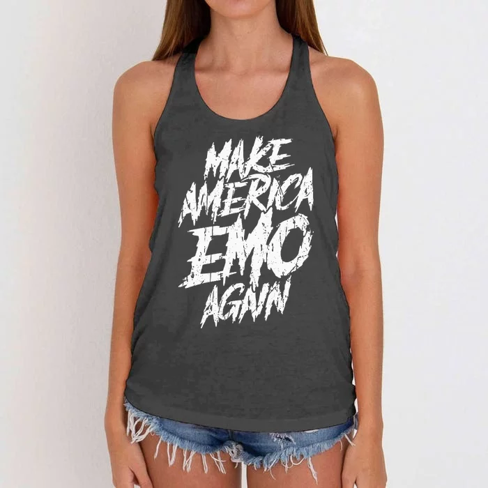 Make America Emo Again Emo Culture Women's Knotted Racerback Tank