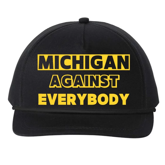 Michigan Against Everybody Snapback Five-Panel Rope Hat