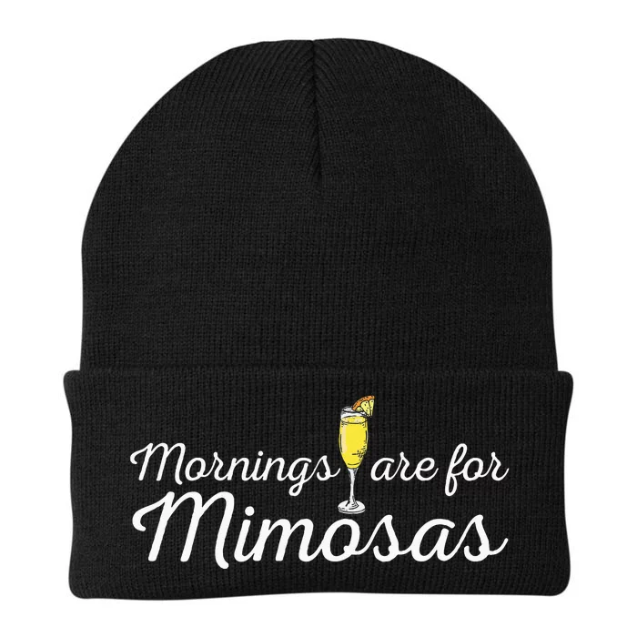 Mornings Are For Mimosas Brunch Breakfast Outfit Knit Cap Winter Beanie