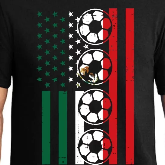 Mexican American Flag Soccer Cinco De Mayo Sports Women Pajama Set