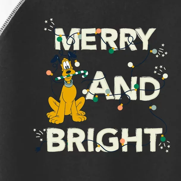 Mickey And Friends Christmas Pluto Merry And Bright Long Sleeve Toddler Fine Jersey T-Shirt