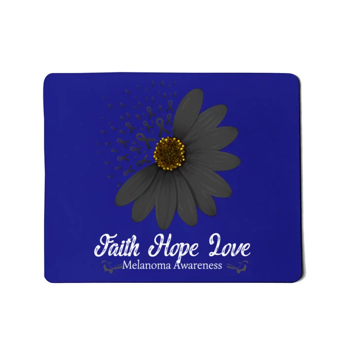 Melanoma Awareness Faith Hope Love Black Ribbon Support Gift Cute Gift Mousepad