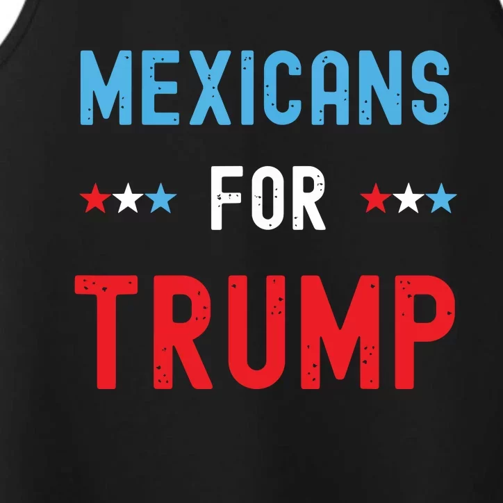 Mexican Americans For Trump Hispanic Vote Republican Gift Performance Tank