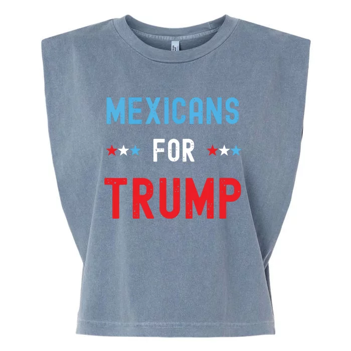 Mexican Americans For Trump Hispanic Vote Republican Gift Garment-Dyed Women's Muscle Tee