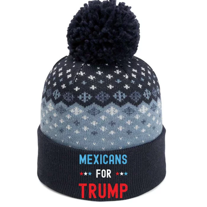 Mexican Americans For Trump Hispanic Vote Republican Gift The Baniff Cuffed Pom Beanie