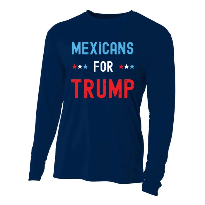 Mexican Americans For Trump Hispanic Vote Republican Gift Cooling Performance Long Sleeve Crew