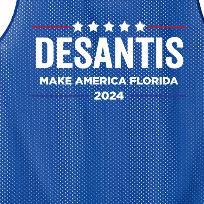 Make America Florida Desantis 2024 Election Trump 2024 Meaningful Gift Mesh Reversible Basketball Jersey Tank