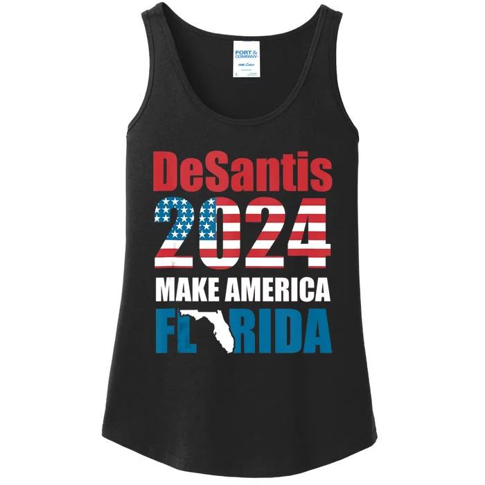 Make America Florida DeSantis 2024 Republican Election Ladies Essential Tank