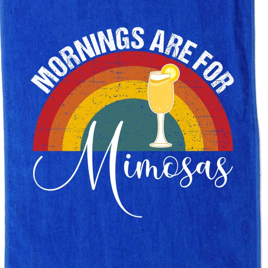 Mornings Are For Mimosas Funny Mimosa Brunch Gift Platinum Collection Golf Towel