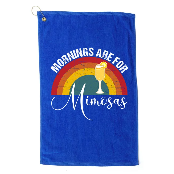 Mornings Are For Mimosas Funny Mimosa Brunch Gift Platinum Collection Golf Towel