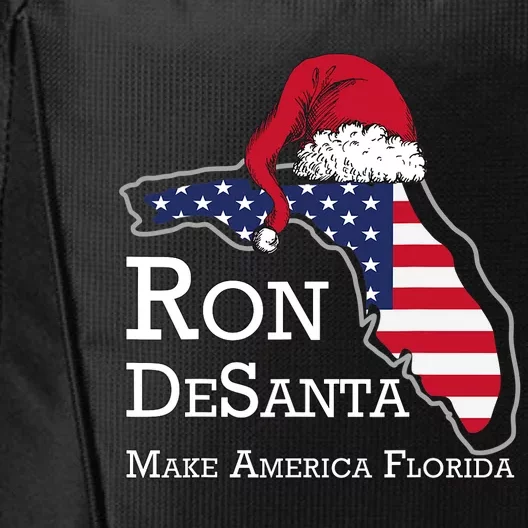 Make America Florida Ron DeSanta DeSantis Election Christmas City Backpack