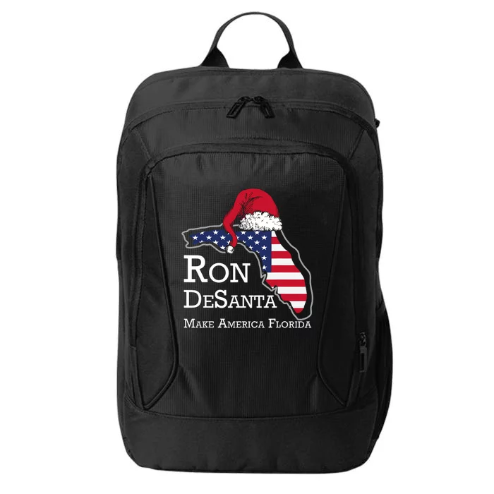 Make America Florida Ron DeSanta DeSantis Election Christmas City Backpack