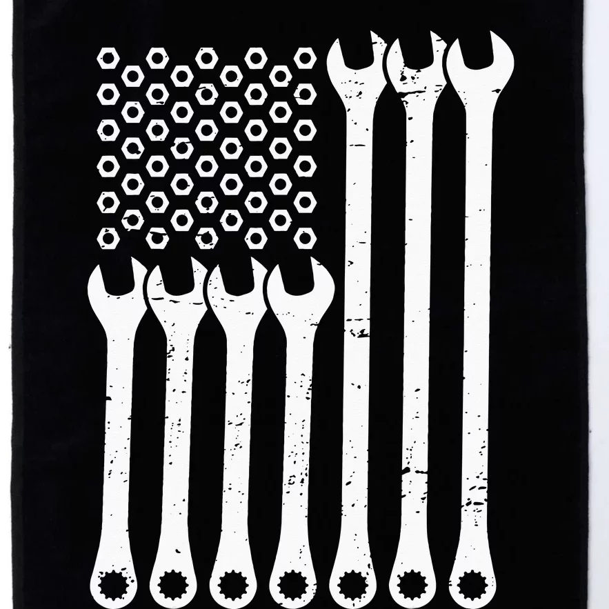 Mechanic American Flag Wrench Mechanics Fans Patriotic Platinum Collection Golf Towel