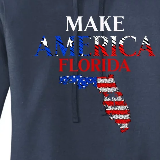 Make America Florida Funny Patriotic Freedom USA Women's Pullover Hoodie