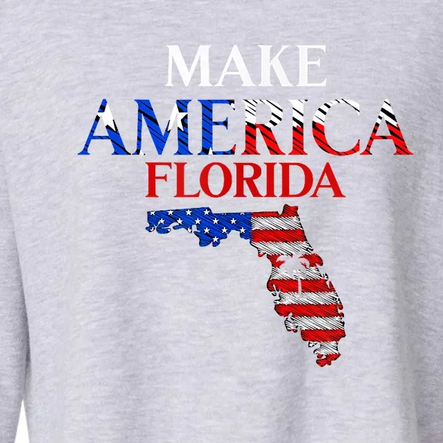 Make America Florida Funny Patriotic Freedom USA Cropped Pullover Crew