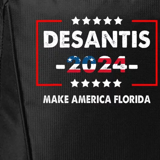 Make America Florida, DeSantis 2024 Election America Flag City Backpack