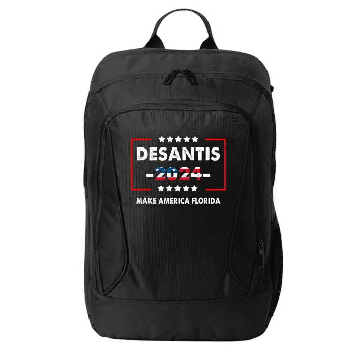 Make America Florida, DeSantis 2024 Election America Flag City Backpack