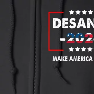 Make America Florida, DeSantis 2024 Election America Flag Full Zip Hoodie