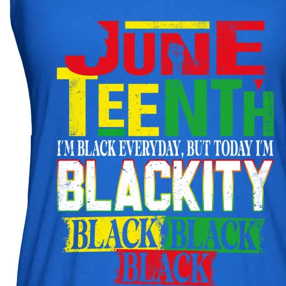 Melanin African Freedom Day Independence Juneteenth Blackity Gift Ladies Essential Flowy Tank