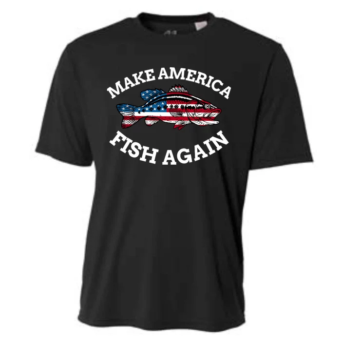 Make America Fish Again Fisherman USA Cooling Performance Crew T-Shirt