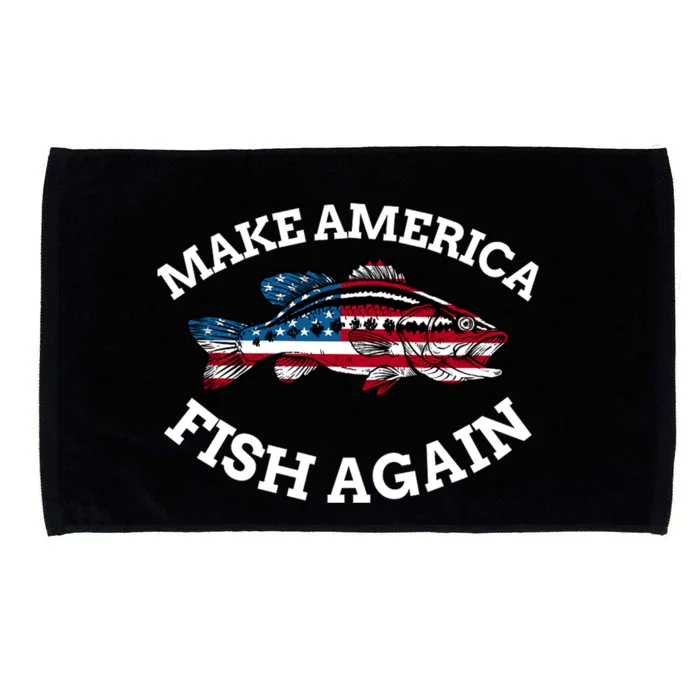 Make America Fish Again Fisherman USA Microfiber Hand Towel