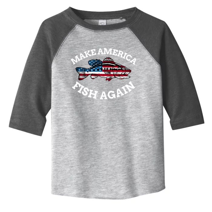 Make America Fish Again Fisherman USA Toddler Fine Jersey T-Shirt