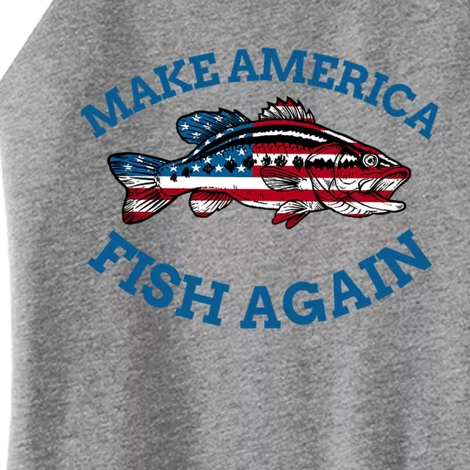 Make America Fish Again Fisherman USA Women’s Perfect Tri Rocker Tank