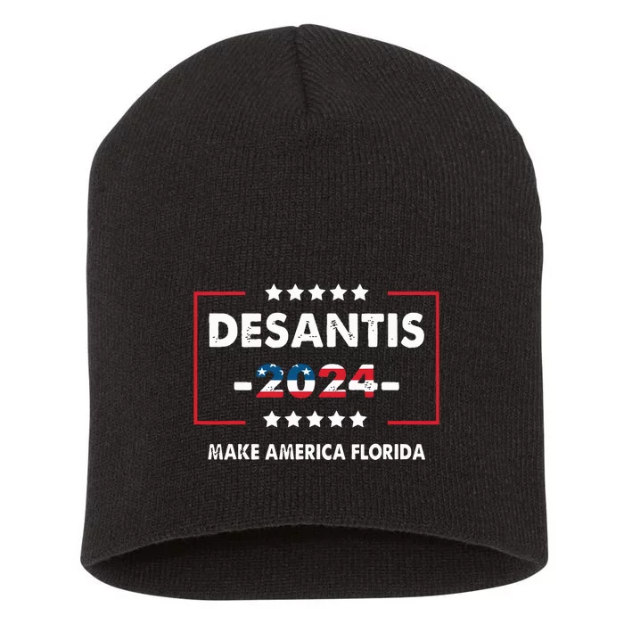 Make America Florida DeSantis 2024 Election Short Acrylic Beanie