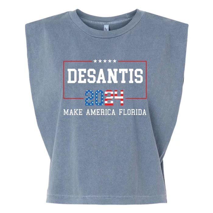 Make America Florida DeSantis 2024 Garment-Dyed Women's Muscle Tee