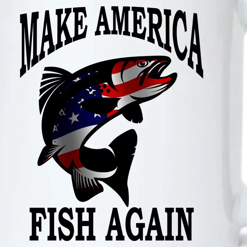 Make America Fish Again USA Fishing Gift Black Color Changing Mug