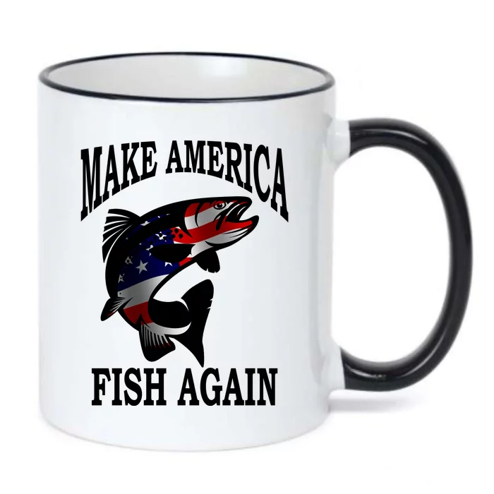 Make America Fish Again USA Fishing Gift Black Color Changing Mug