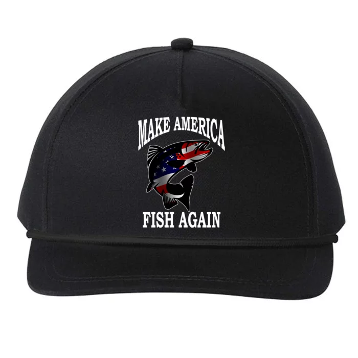 Make America Fish Again USA Fishing Gift Snapback Five-Panel Rope Hat