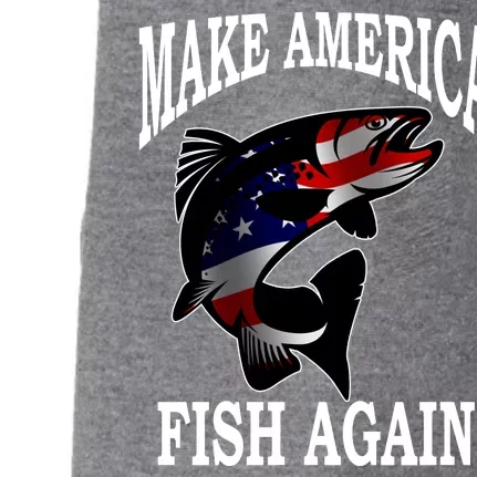 Make America Fish Again USA Fishing Gift Doggie 3-End Fleece Hoodie