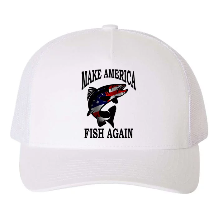 Make America Fish Again USA Fishing Gift Yupoong Adult 5-Panel Trucker Hat