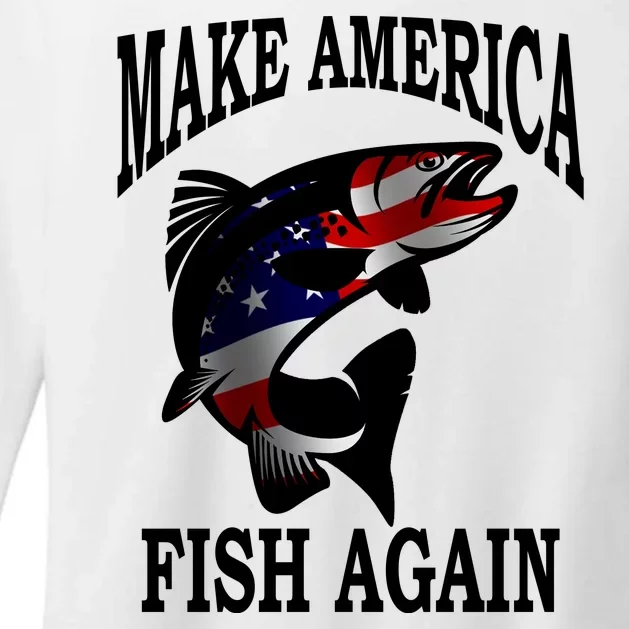 Make America Fish Again USA Fishing Gift Womens CVC Long Sleeve Shirt