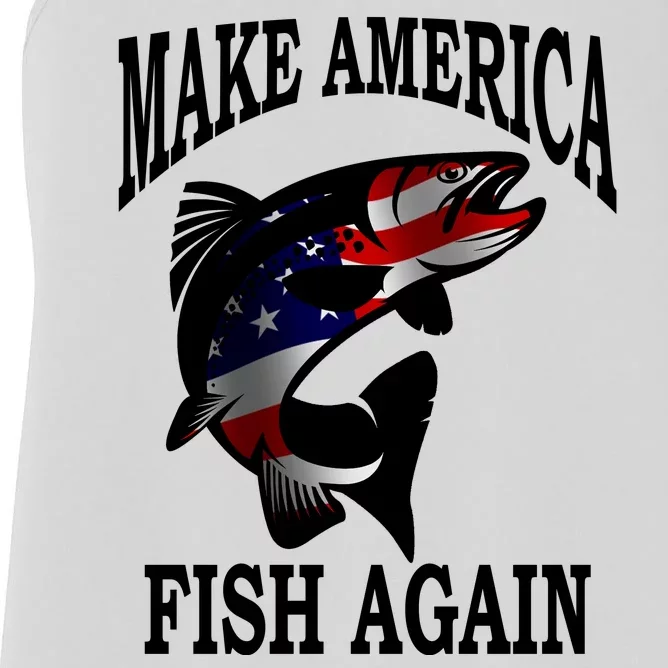 Make America Fish Again USA Fishing Gift Women's Racerback Tank