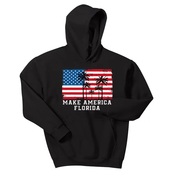 Make America Florida Desantis 2024 Trump Desantis Election Kids Hoodie