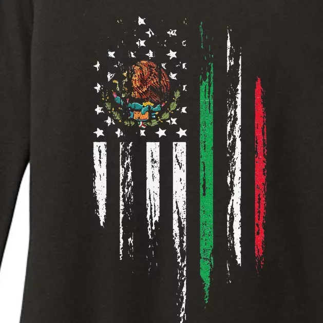 Mexican American Flag Combo Mexico USA Cinco De Mayo Gift Womens CVC Long Sleeve Shirt