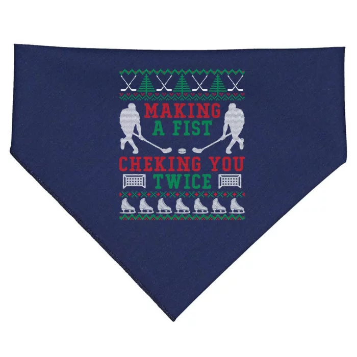 Making A Fist Cheking You Twice USA-Made Doggie Bandana