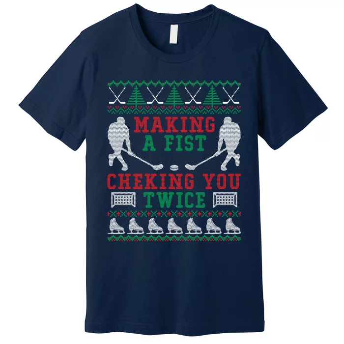 Making A Fist Cheking You Twice Premium T-Shirt