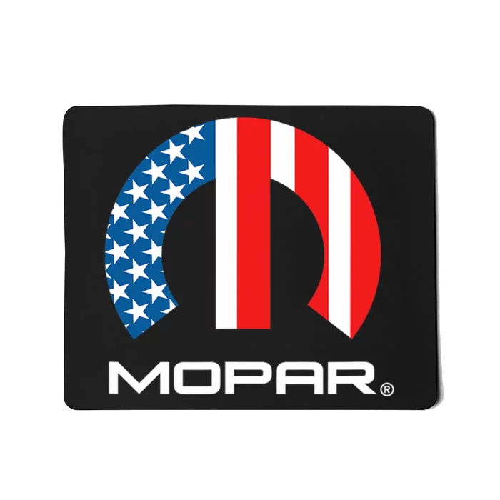 Mopar American Flag White Logo Mousepad