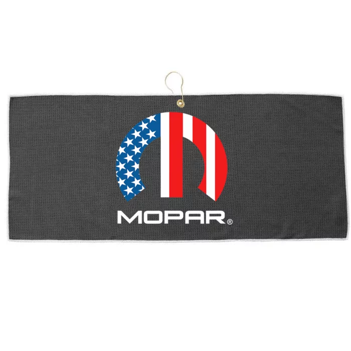 Mopar American Flag White Logo Large Microfiber Waffle Golf Towel