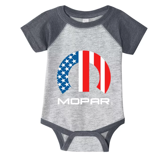 Mopar American Flag White Logo Infant Baby Jersey Bodysuit