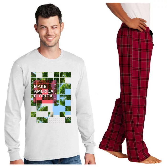 Make America Florida Ron Desantis 2024 Election Long Sleeve Pajama Set