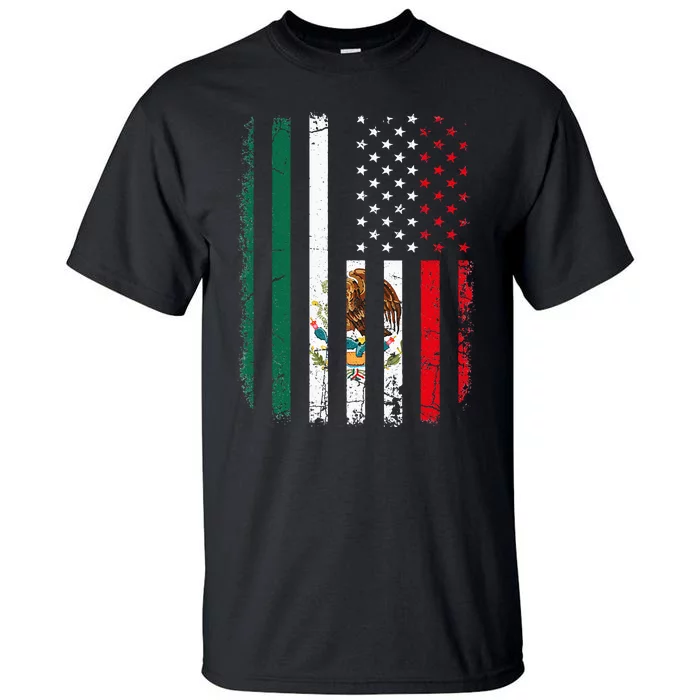 Mexican American Flag Mexican Roots Mexico America Tall T-Shirt