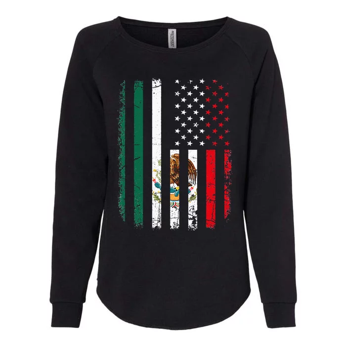 Mexican American Flag Mexican Roots Mexico America Womens California Wash Sweatshirt